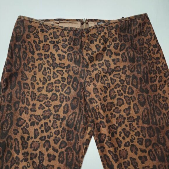 No Boundaries Leopard Print Stretch High Rise Bootcut Pants - Picture 3 of 7